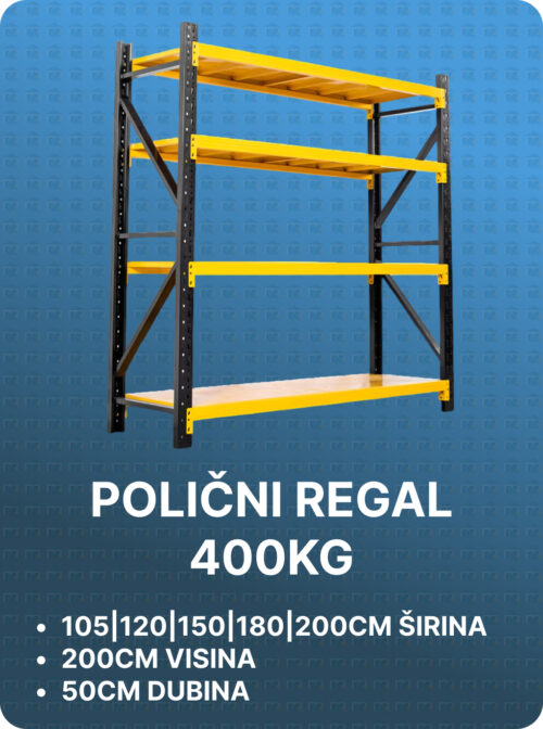 Polični regal - 400KG Nosivost