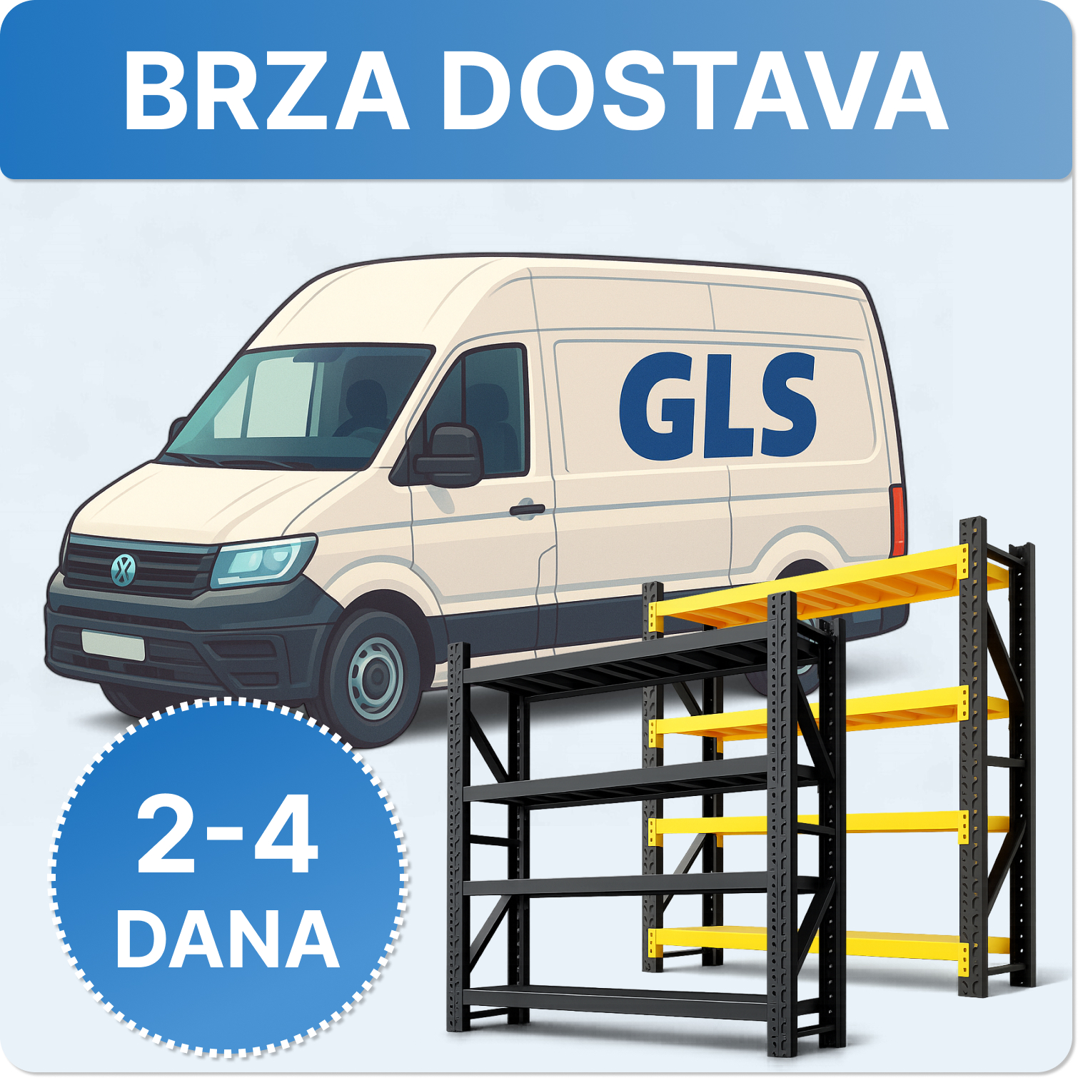 Brza dostava metalnih polica